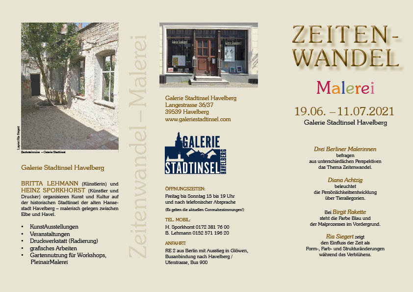 Ausstellung Havelberg Zeitenwandel-Malerei Flyer