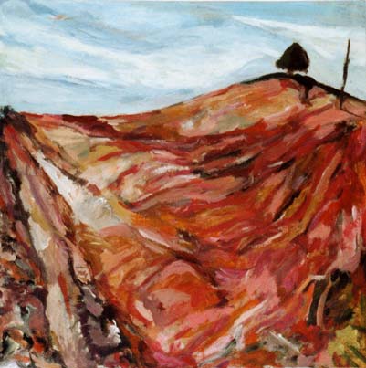 Rotes Land
50 X 50 cm  Acrylfarbe /Pigmente auf Leinwand